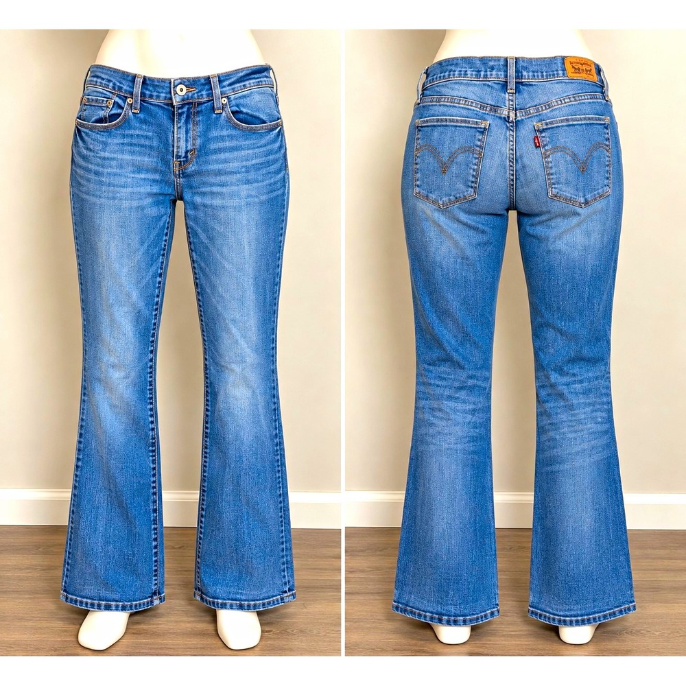 Levis 515 Womens Size 12 Bootcut Jeans Blue Denim Mid Rise Classic Western 32"